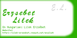 erzsebet lilek business card